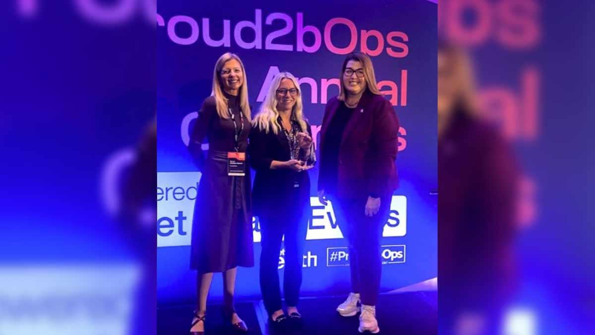 (Left to right:) Emma Challans-Rasool, Founder and Director of Proud2bOps, Georgia Hillman, and Samantha Allen, Chief Executive of North East and North Cumbria NHS Integrated Care Board